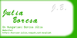 julia borcsa business card